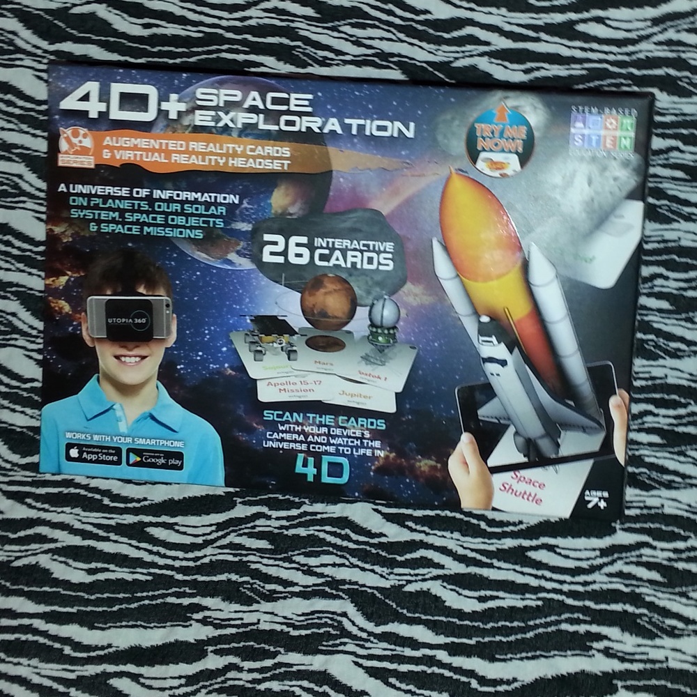 4D Virtual Reality Headset Space Exploration cards TOYS/GAME